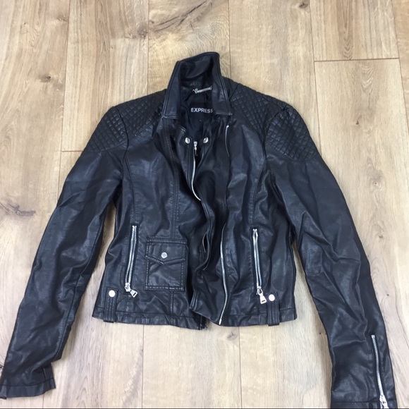 Express Jackets & Blazers - Express Woman’s Black leather Jacket.
